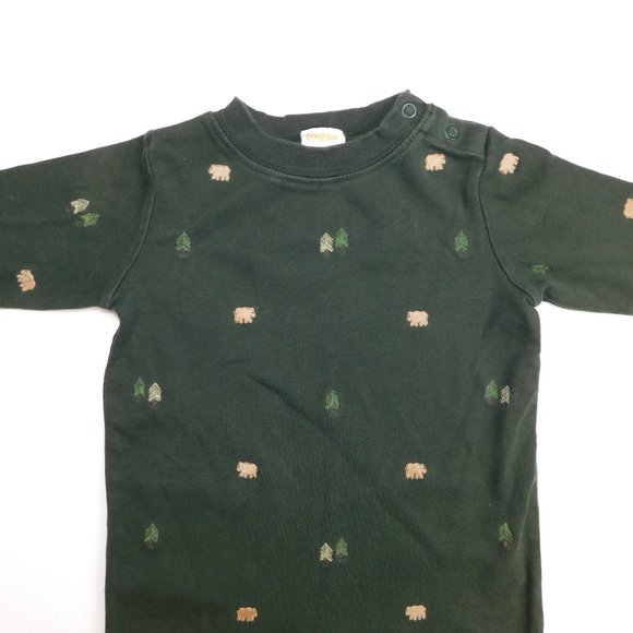 Gymboree Boys 3-6 Months Green Tree Bear Romper - Picture 2 of 5